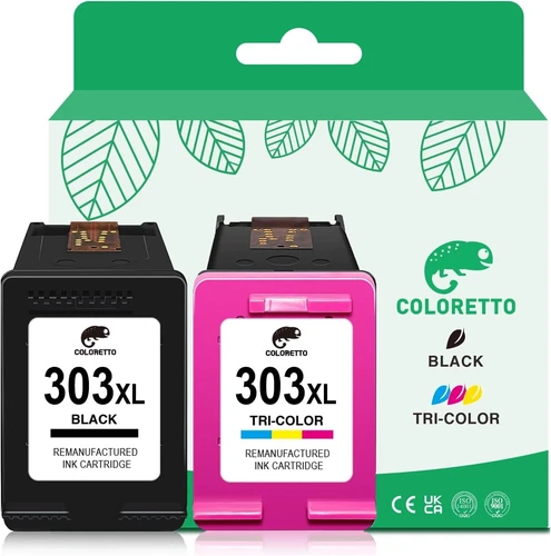 2 x Compatible Ink HP 303 XL Black & Colour Inks HP ENVY Photo 7120 7130 7132