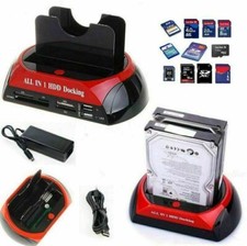 NEW DOCKING STATION HDD HARD DISK 3,5 2,5 SATA IDE 2 HD HDD BOX CASE MINI USB SD