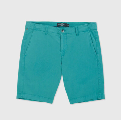 Psycho Bunny Men's Harbor Blue-Green Diego Chino Shorts
