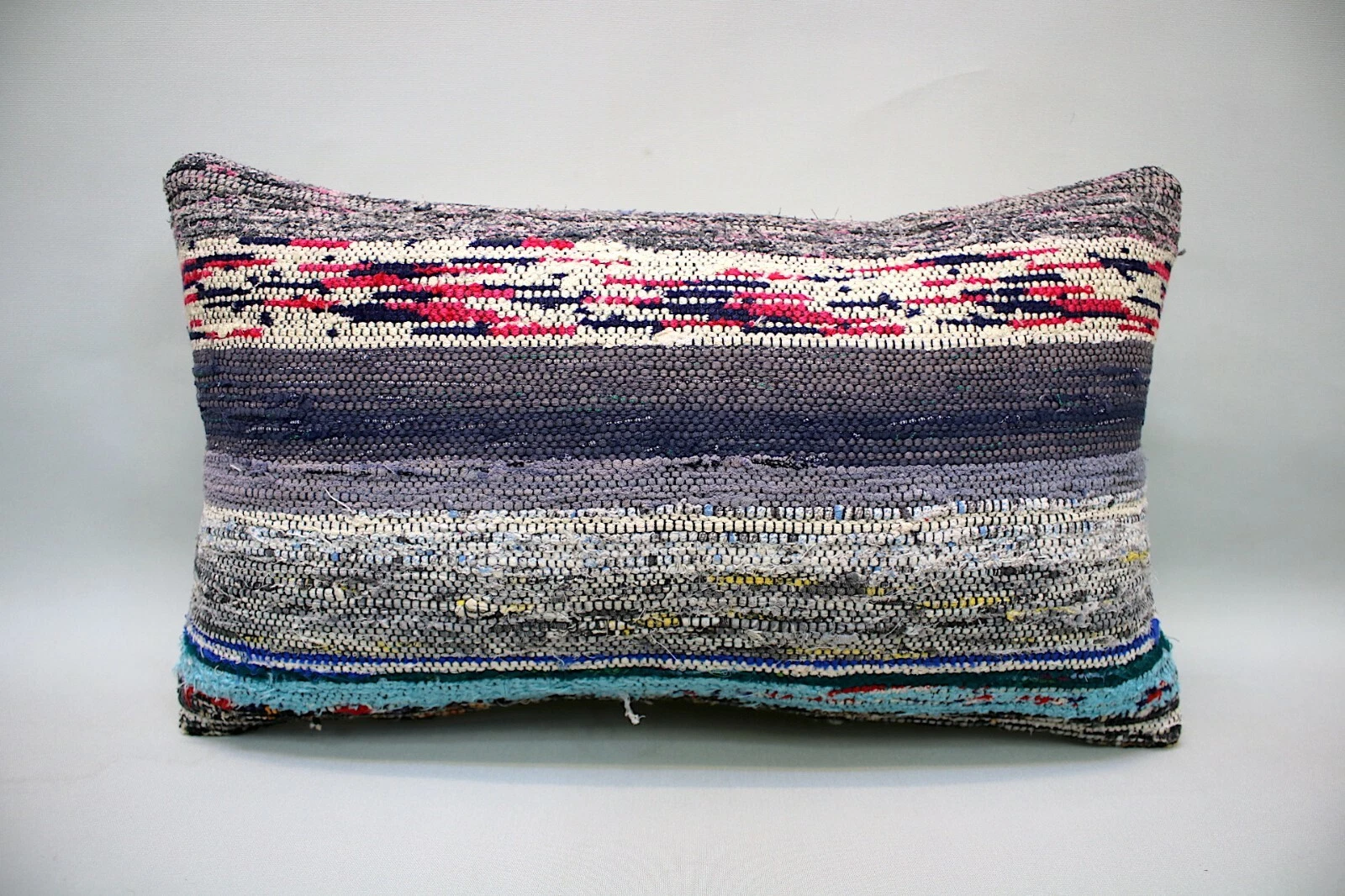 Hemp Lumbar Pillow Cover, 12”x20”, Decorative Pillow, Vintage Throw Pillow