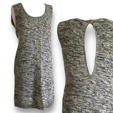 Emiliano Rinaldi Womens Sweater Dress 42 US 8 Open Back Marled Wool Tunic $815