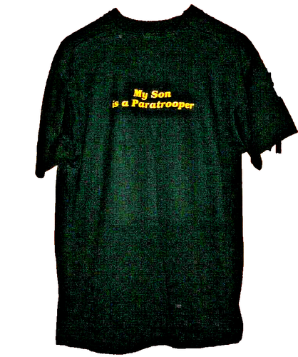 VNTG SCREEN STARS AIRBORNE BLACK DOUBLE GRAPHICS SHORT SLEEVE T-SHIRT-SIZE XL - Picture 6 of 7