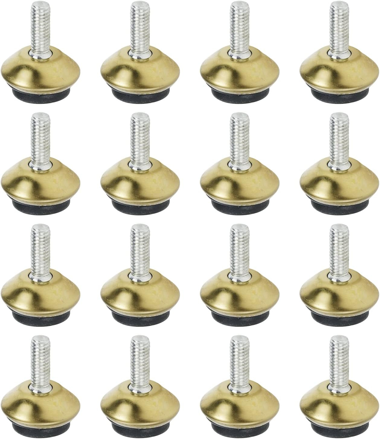 M6 Adjustable Furniture Feet 16Pcs Swivel Furniture Leg Levelers Table Chair ...
