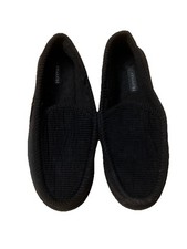 Corduroy Old School Black House Shoes Slippers Size 7 Comfortable