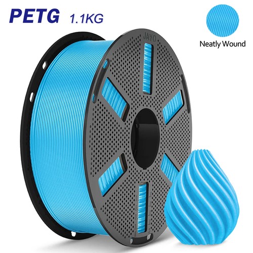 JAYO 1.1KG PETG Sky Blue 3D Printer Filament 1.75mm Neatly Wound Clog-Free