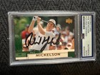 Phil Mickelson Signed 2002 UD Golf Card #41 PSA /DNA Slab COA Rookie