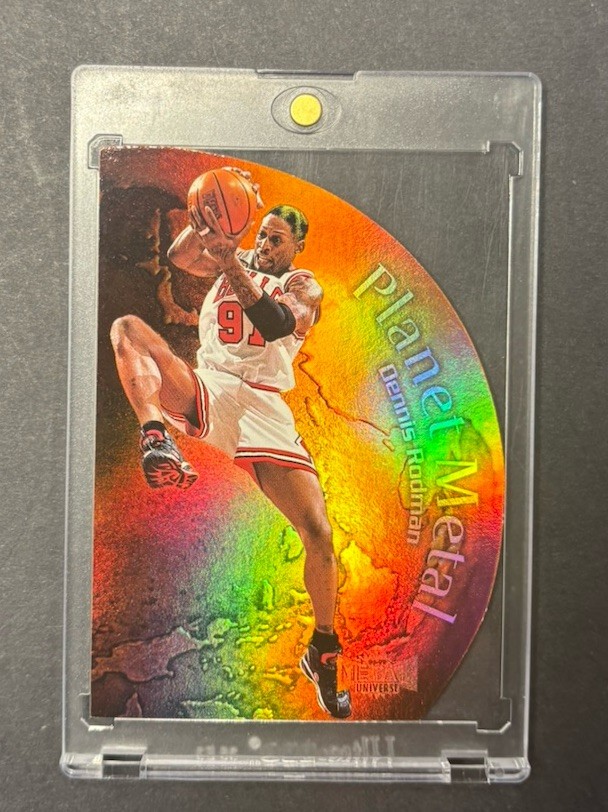 DENNIS RODMAN 1998-99 SKYBOX METAL UNIVERSE #5 PM PLANET METAL BULLS 5 Of 15 PM