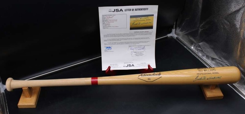 Ted Williams Signed Adirondack Baseball Bat Red Sox Autograph JSA LOA ZJ23836