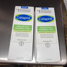 Cetaphil Daily Hydrating Lotion Hyaluronic Acid Face Sensitive Skin 3oz x2