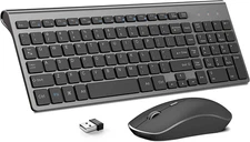 Wireless Keyboard and Mouse,2.4G Ergonomic for Windows, PC, Laptop,Tablet