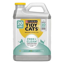 Clumping Cat Litter Unscented Non-Clay Formula 20 lb Jug Eco-Friendly