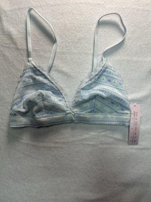 Wolf Fable Size XS  Blue And White Bra