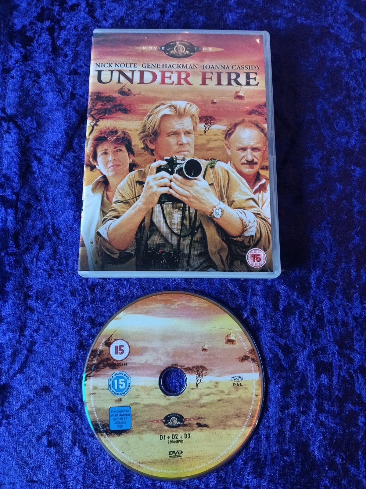 DVD UNDER FIRE NICK NOLTE GENE HACKMAN JOANNA CASSIDY ROGER SPOTTISWOODE UK R2