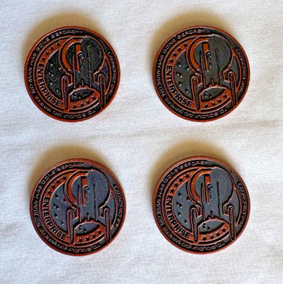 Star Trek Token Art Asylum Seal of Insanity Plastic Coin Lot (4)