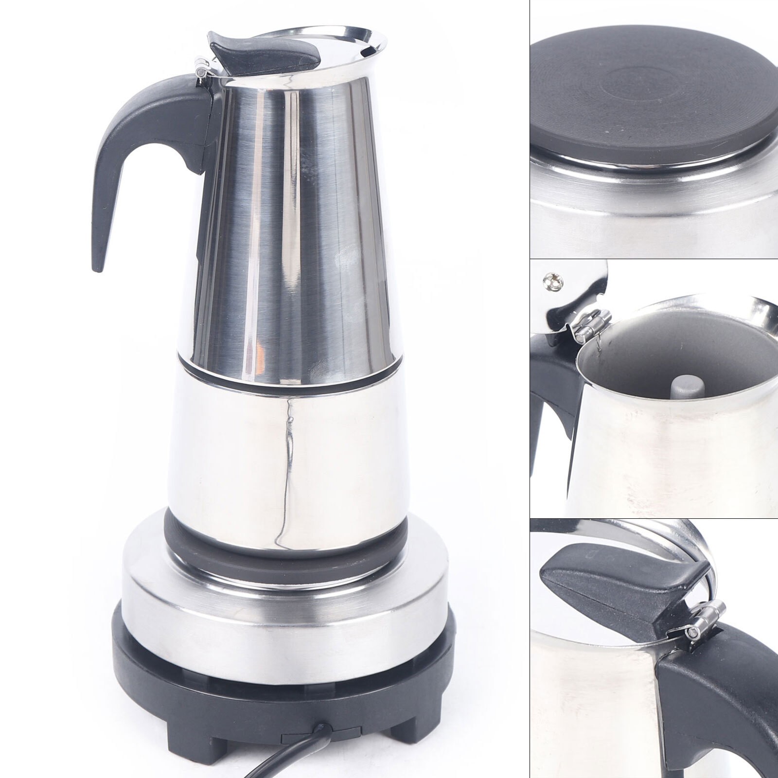Caffettiera Espresso Elettrica in Acciaio Inox