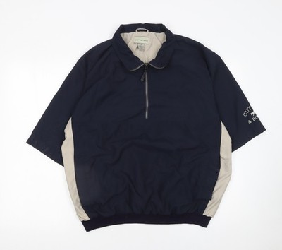 Cutter & Buck Herren Blau M 1/2 Reißverschluss Kragen Golf Sweatshirt