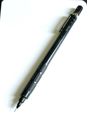 Pentel Graph 1000 mechanical pencil 0.3mm with eraser and needle.