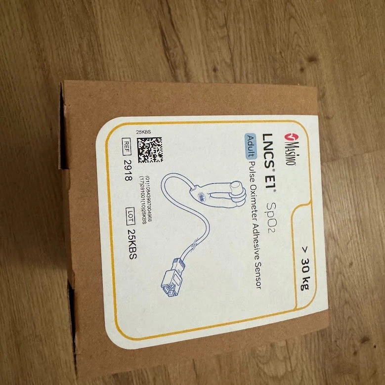 Masimo 2918 LNCS E1 SpO2 Adult Oximeter Adhesive Sensor 30kg EXP: 2028 Box of 10 - Image 2 of 4