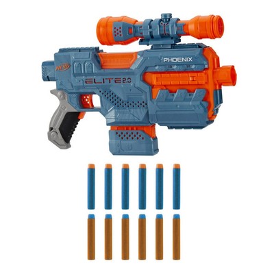 Nerf Elite 2.0 Phoenix CS-6 Blaster elektrisch 12 Dart Zielfernrohr NEU + OVP