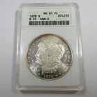 1878 P ANACS VAM 2 8 Tail Feathers MS61 Proof Like Morgan Dollar $1 Coin #55556A