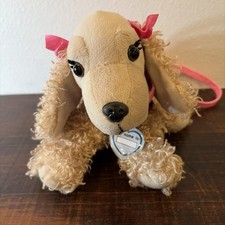 Poochie  co Purse Cocker spaniel with Leopard Print  Sequins Stuffed Animal