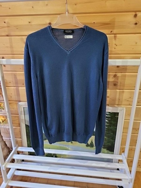 Men Digel Sweater Navy Wool 50