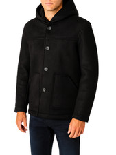 Alta Tensione giubbino montone ecologico con cappuccio nero