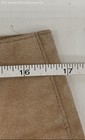 DKNY Women's Brown Leather Flat Front Back Zip Straight & Pencil Skirt Size 14 — photo 10