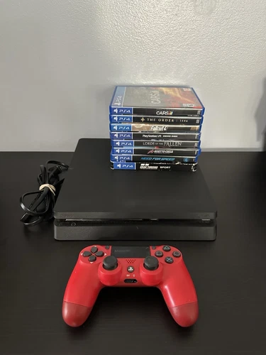 Sony PlayStation 4 Slim 500GB  Console Bundle W/games! *Tested! Read Description