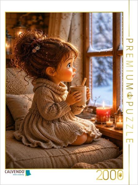 Calvendo Puzzle Winter Warmth By The Window | 2000 Pieces, Finished Size 35.4 ×-image