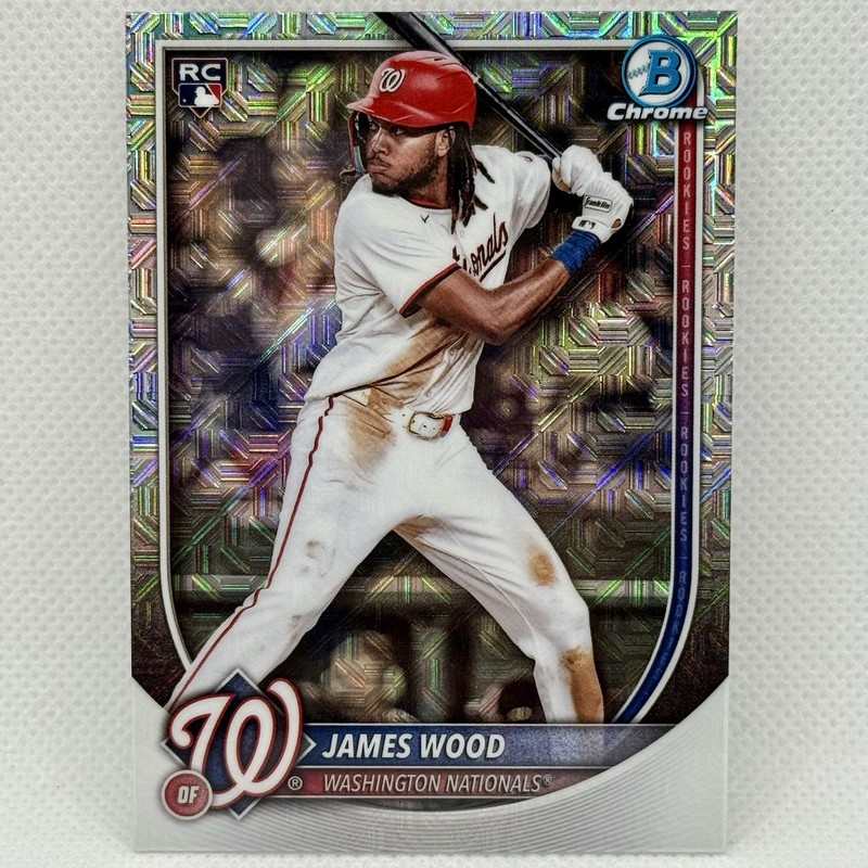 2025 Bowman Chrome James Wood RC Mega Mojo Box Refractor #29 Nationals Rookie
