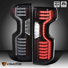 Black Fits 2019-2023 Chevy Silverado 1500 Full LED Strip Tail Lights Brake Lamps