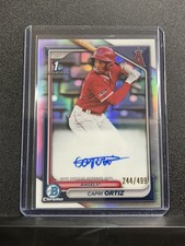 2024 Bowman Capri Ortiz #CPA-CO Chrome Prospect Auto Refractors /499