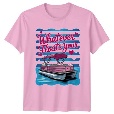 Whatever Floats Your Damen T-Shirt Ponton Bootfahren Muttertag Geschenk für Sie