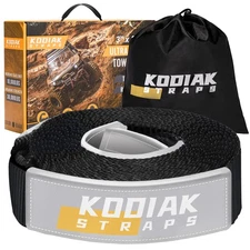 KODIAK STRAPS Tow Strap – 3'' x 20ft Car Heavy Duty with 30000 lbs. Break