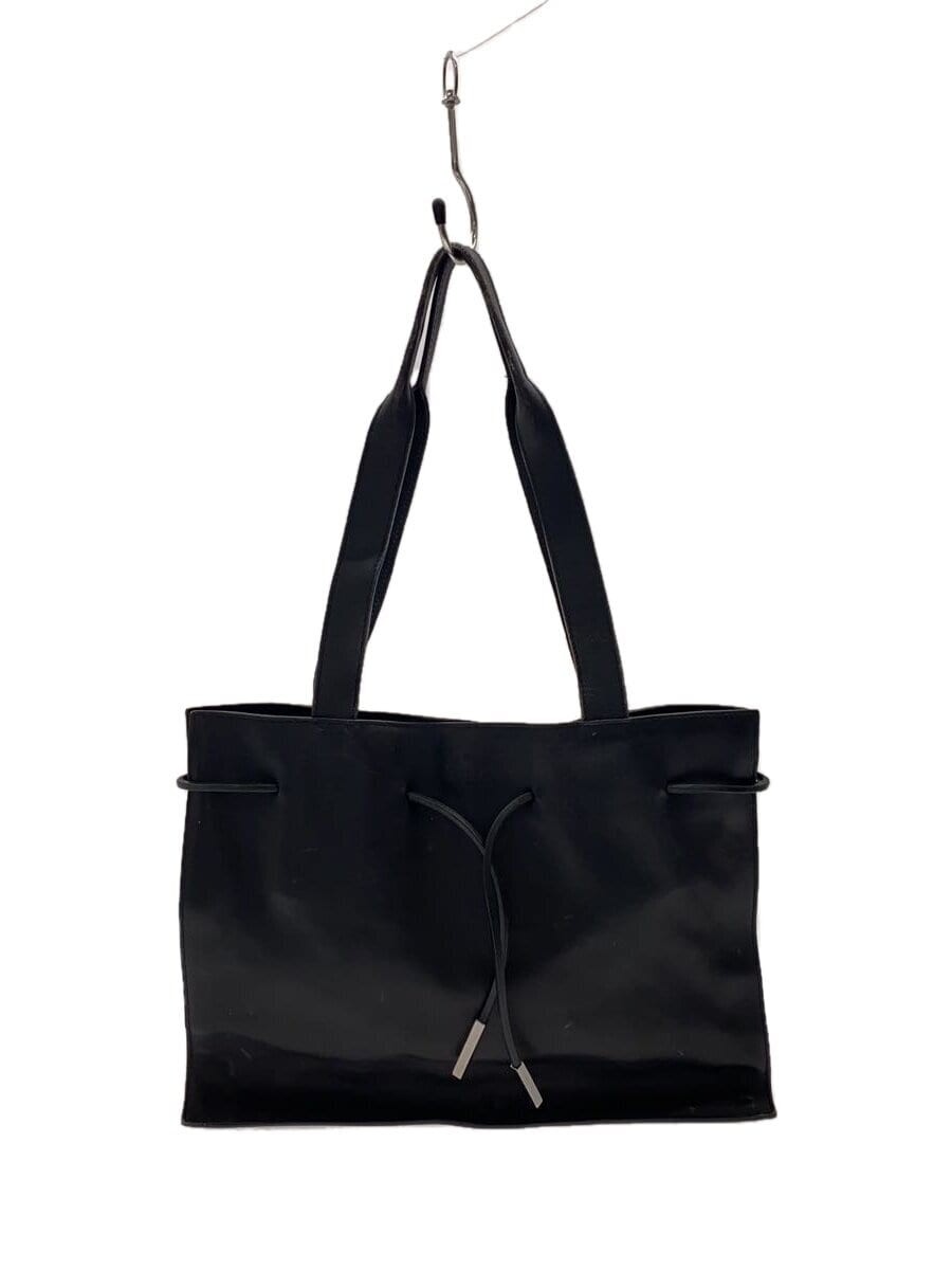 GUCCI Black Leather Tote Bag Solid Color Made in Japan