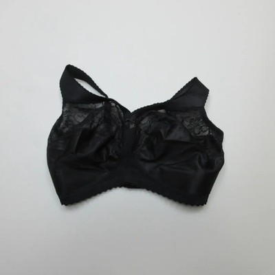 Glamorise Damen BH 36J schwarz Modell 1000 Spitze voller Halt Übergröße Dessous