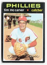 1971 Topps #465 Tim McCarver Philadelphia Phillies *MARKS ON BACK*