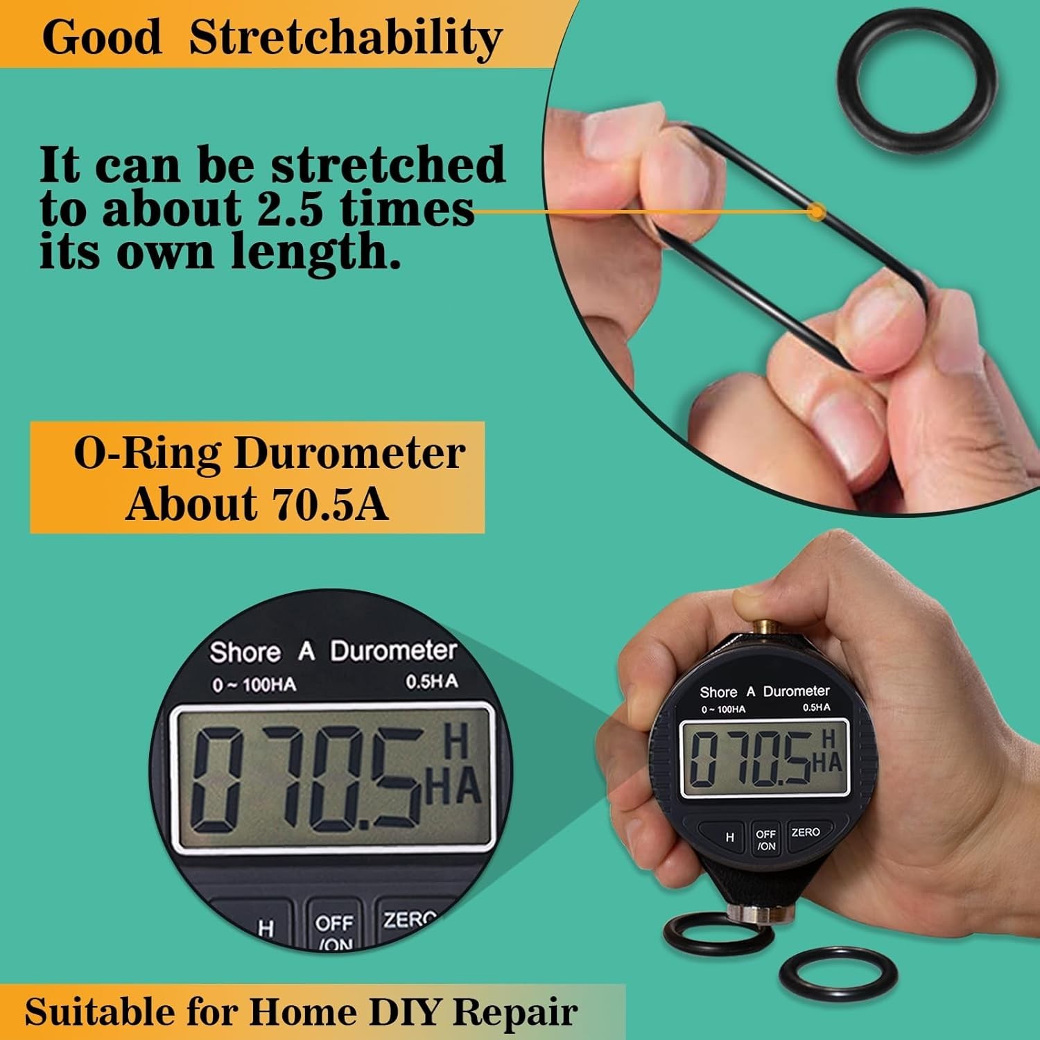 O Ring Kit Assortment Set 20 Sizes Rubber Seals for Plumbing Automotive Repair