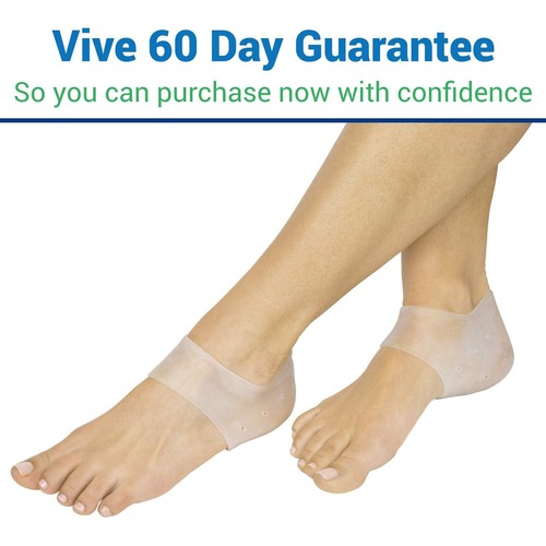 ViveSole Gel Fersenschoner 2er Pack Weiche Silikon Dämpfung bei Fersenschmerzen Re... - Bild 9 von 9