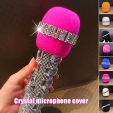 Microphone Windscreen Sponge Foam Mic Cover Microphone Cap Shiny Glass Drill