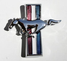 NEW! 1967 - 1970 Ford Mustang Gas Cap Pop Open Pony EMBLEM Chrome Free Shipping!