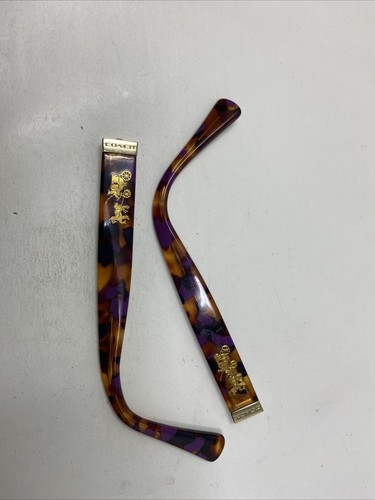 COACH HC 7059 924890 135mm PURPLE CONFETTI BROWN TEMPLE ARM PARTS IJ73