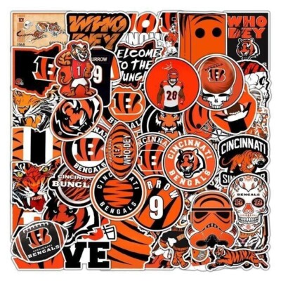 Set / Paket 50 verschiedene Aufkleber / Sticker Cincinnati Bengals