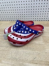 Crocs Classic American Flag Clog 205974-90H Unisex Sizes USA Theme