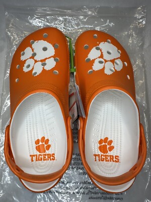 Clemson University Crocs Classic Tigers Clogs Size M7 W9  display picture 1