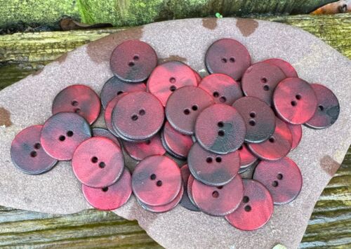 23mm Deep Red Italian Shimmer buttons 10, 20, 50 or 100 pieces - great prices - Picture 1 of 3