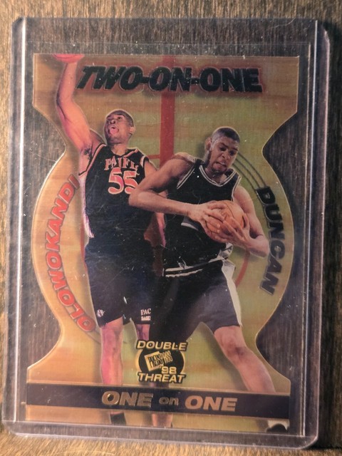 1998 Press Pass Double Threat Michael Olowokandi Tim Duncan Two On One #TO5 A