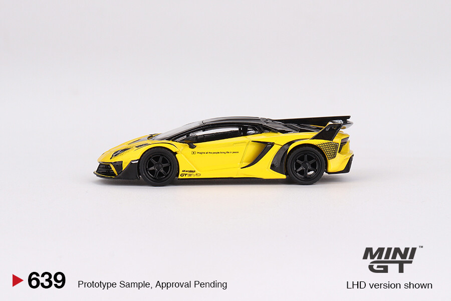 MINI GT 1:64 LB-Silhouette WORKS Aventador GT EVO Yellow Diecast