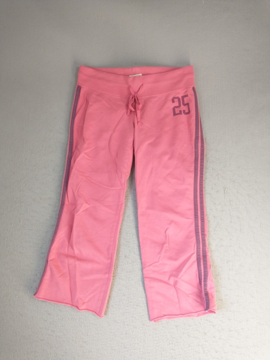 American Eagle Womens Pants XS Pink Cotton Cropped Low Rise Pull On Jogger  | eBay